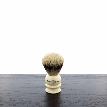 Product image 0 for Edwin Jagger Silver Tip Badger Shaving Brush, Medium, Imitation Ivory